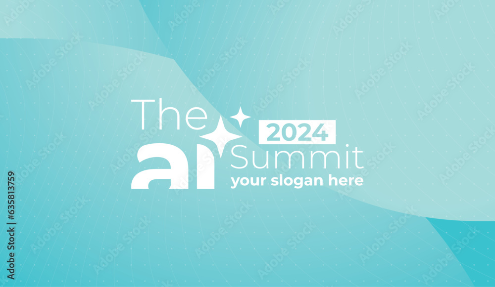 Poster logotype abstract graphic eps vector design of annual event summit and title made for technology and