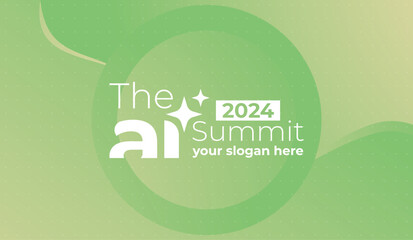logotype abstract graphic EPS vector design of annual event summit and title made for Technology and AI theme - annual convention for Artificial Intelligence
