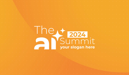logotype abstract graphic EPS vector design of annual event summit and title made for Technology and AI theme - annual convention for Artificial Intelligence