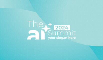 logotype abstract graphic EPS vector design of annual event summit and title made for Technology and AI theme - annual convention for Artificial Intelligence