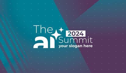 logotype abstract graphic EPS vector design of annual event summit and title made for Technology and AI theme - annual convention for Artificial Intelligence