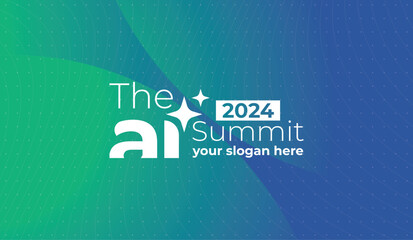 logotype abstract graphic EPS vector design of annual event summit and title made for Technology and AI theme - annual convention for Artificial Intelligence