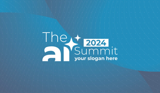 logotype abstract graphic EPS vector design of annual event summit and title made for Technology and AI theme - annual convention for Artificial Intelligence