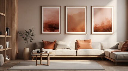 Virtual background with wall art