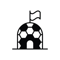 Obraz premium moon house icon vector stock illustration.