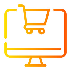 online shop gradient icon