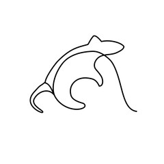 rat continuous line art