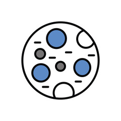 moon phase icon vector stock illustration.