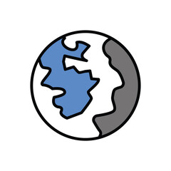 earth icon vector stock illustration.