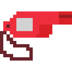 Pixel art red whistle icon 2