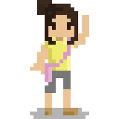 Pixel art teen character