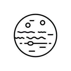 planet icon vector stock illustration.