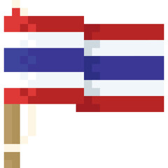 Pixel art Thailand flag