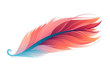 pink and white feather