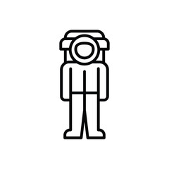 astronaut icon vector stock illustration.