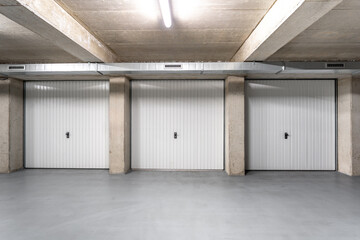 parking place, garage space in the underground building