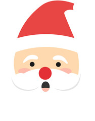 Cute cartoon Santa Claus character for Christmas celebration, father Christmas design concept for holiday.