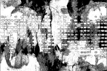 Black and white grunge background. Dusty, rough, stains, chips, abstract texture, distressed overlay texture pattern, artistic drawing