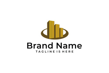 graphic building vector logo