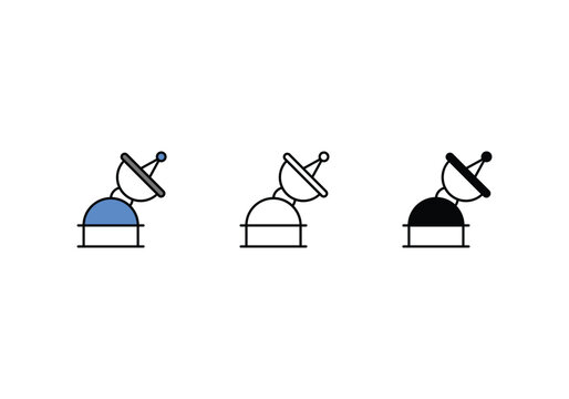 dish icon vector stock illustration.
