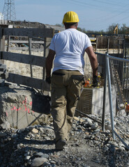 construction worker at a building site