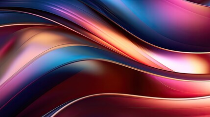 Naklejka premium Enigmatic 3D metallic gradient layers