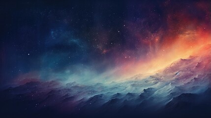 Naklejka premium Interstellar metallic gradient in celestial hues