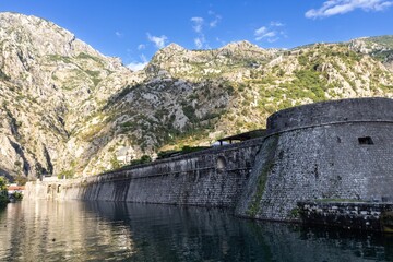 Fototapeta na wymiar Kampana Tower and Venetian fortifications of Kotor, Montenegro