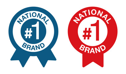 National Brand number 1 - badge in medal shape