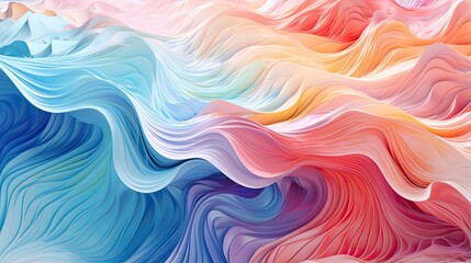 Obraz premium Shifting plastic waves in gradient whirlpool