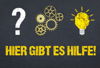 Obraz premium Hier gibt es Hilfe! 
