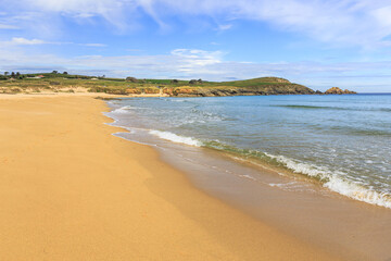 Scenic view of San Jorge beach near Ferrol