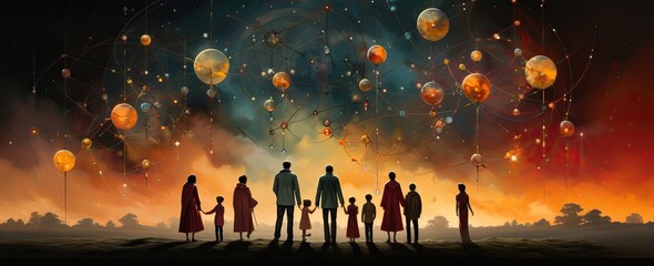 conseil syst&eacute;mique, th&eacute;rapie familiale, concept, psychoth&eacute;rapie, constellation familiale, ciel celeste, ia g&eacute;n&eacute;rative