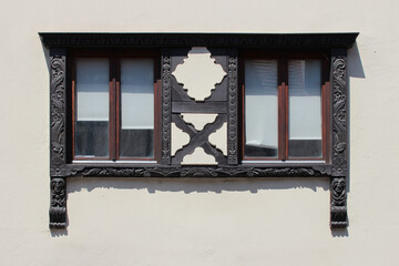 half-timbered house in obernai in alsace (france)