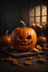Halloween Pumpkin Isolation: Illustration in Isolation