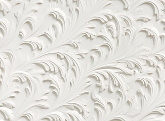 Gypsum patterns of white flowers, gypsum background floral pattern. SEAMLESS PATTERN. SEAMLESS WALLPAPER. Created with Generative AI technology.
