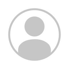 Vector flat illustration in grayscale. Avatar, user profile, person icon, gender neutral silhouette, profile picture. Suitable for social media profiles, icons, screensavers and as a template.
