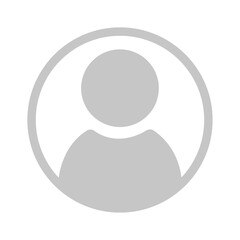 Vector flat illustration in grayscale. Avatar, user profile, person icon, gender neutral silhouette, profile picture. Suitable for social media profiles, icons, screensavers and as a template.