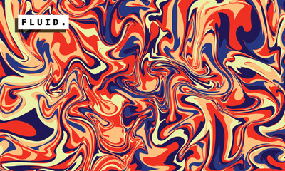 Colorful abstract fluid background template copy space. Contemporary swirl artwork backdrop design. Suitable for poster, banner, landing page, brochure, magazine, or event graphic element.