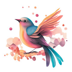 Obraz premium bird on branch ai generative