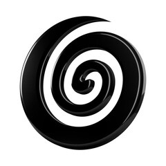 This is a beautifully designed 3D abstract icon with a beautiful metallic texture.