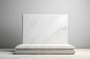 Marble podium pedestal product display stand