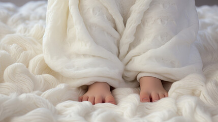 Fototapeta na wymiar cute baby feet of a newborn child.