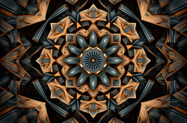 Seamless Geometric Pattern, Fractal Design