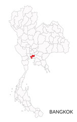 Bangkok city map, Thailand map 