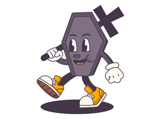 cartoon 90s grave isolated white background