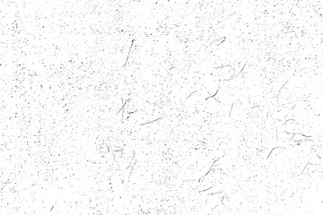 Distressed black texture. Dark grainy texture on white background. Dust overlay textured. Grain noise particles. Rusted white effect. Grunge design elements. Vector illustration, EPS 10.