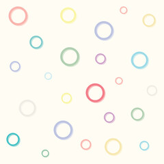 Vintage Pastel Color Rings Pattern