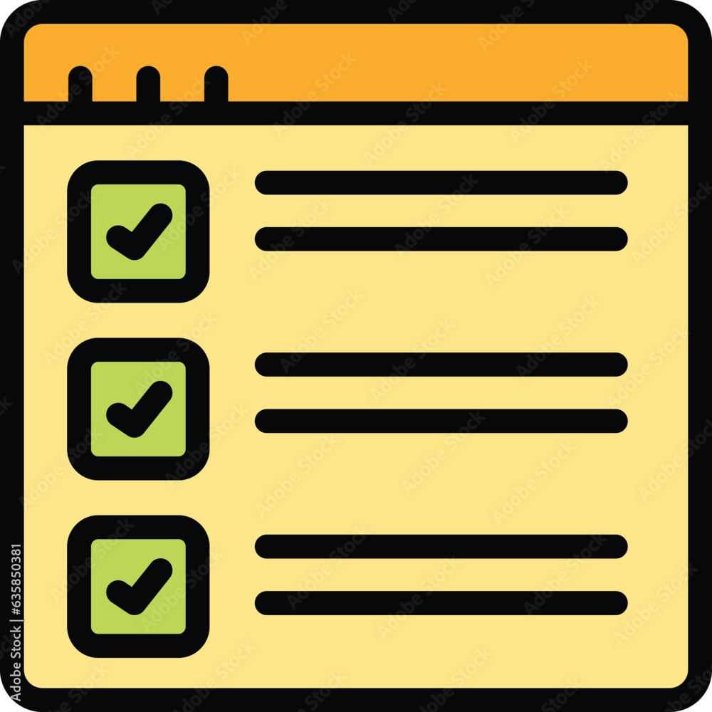 Poster web page login icon outline vector. form register. computer access color flat