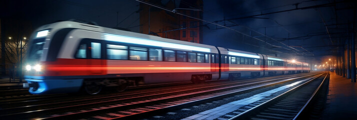 train in motion blur